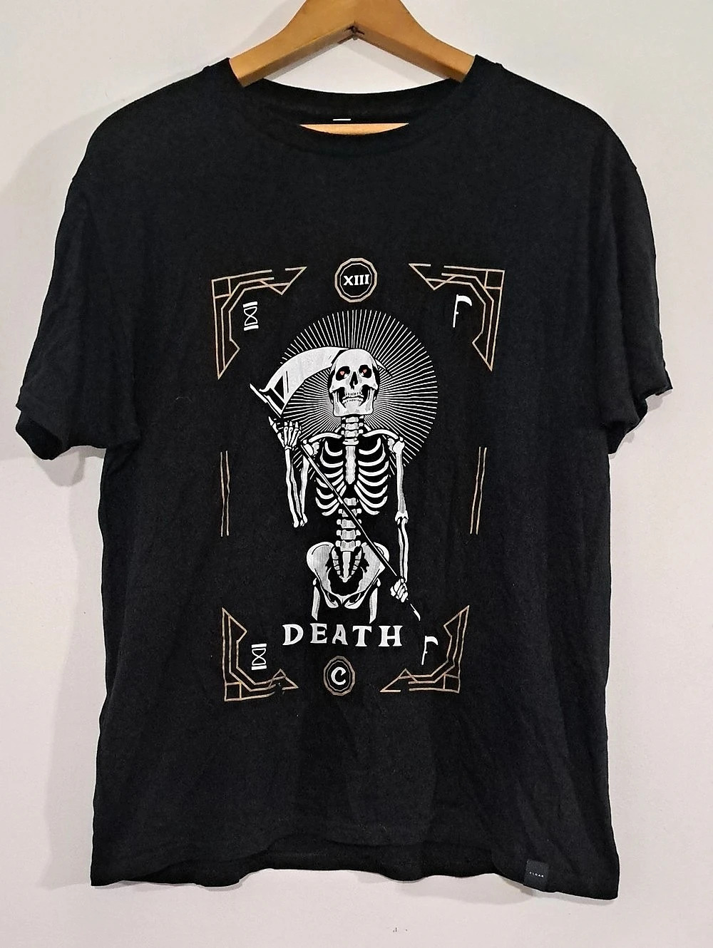 CLOAK Arcana Death Tarot Card T-Shirt Black Large